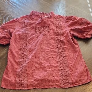Universal Thread Coral Lace Blouse